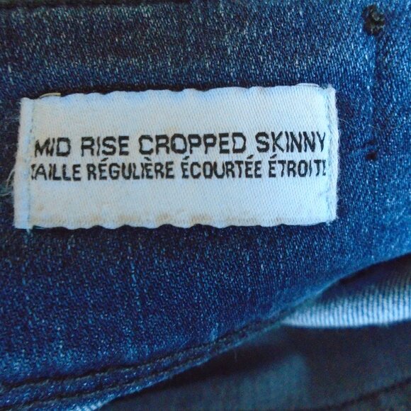 JEANIOLOGIE MID RISE CROPPED SKINNY JEANS SIZE 10 - Picture 4 of 4